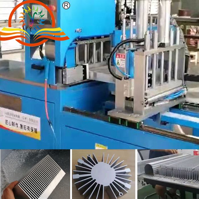 【無錫】鋁型材切割機(jī)450切割散熱器，當(dāng)天試切即刻達(dá)成合作